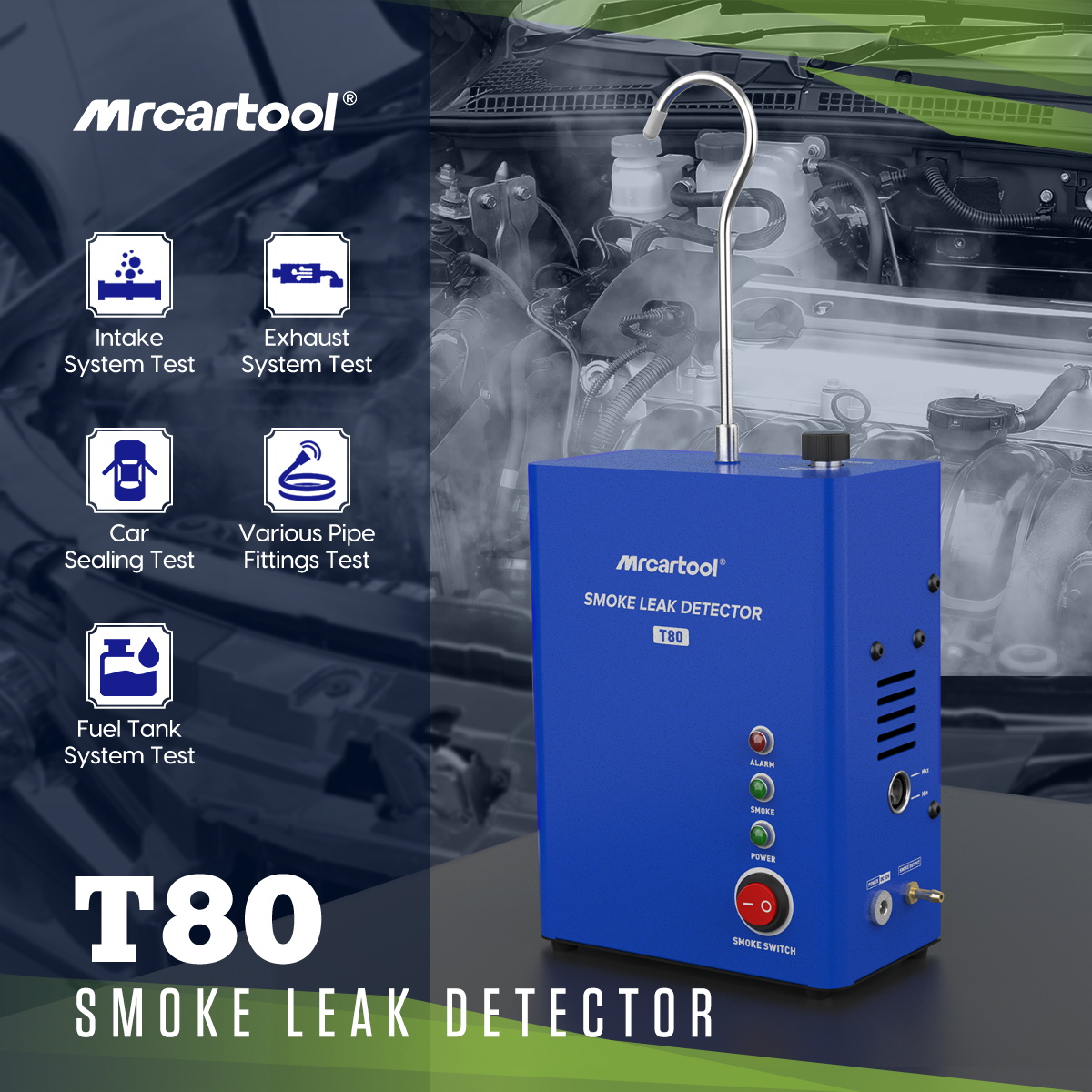 Smoke Leak Detector - MR CARTOOL Car Smoke Leak Detector