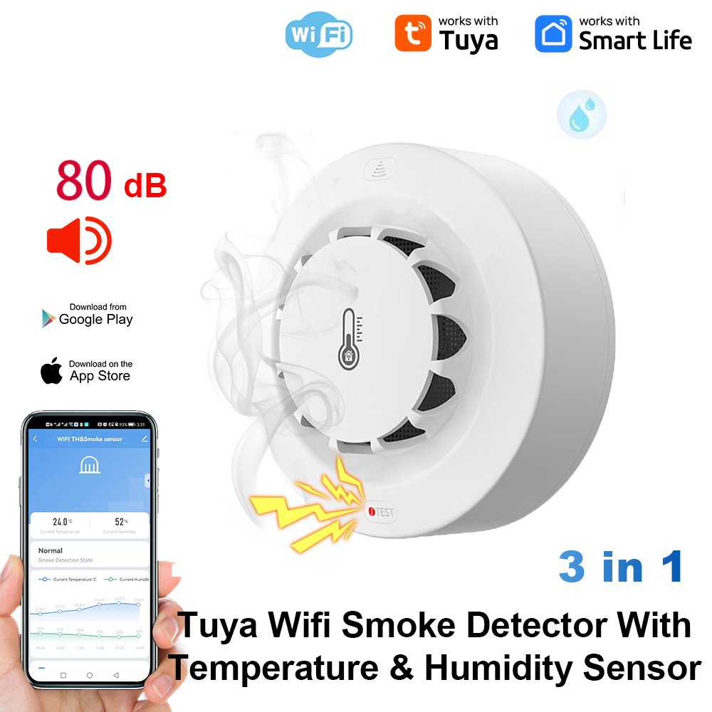 Tuya WiFi Temperature and Humi - огляд і ціна Smoke Leak Detector