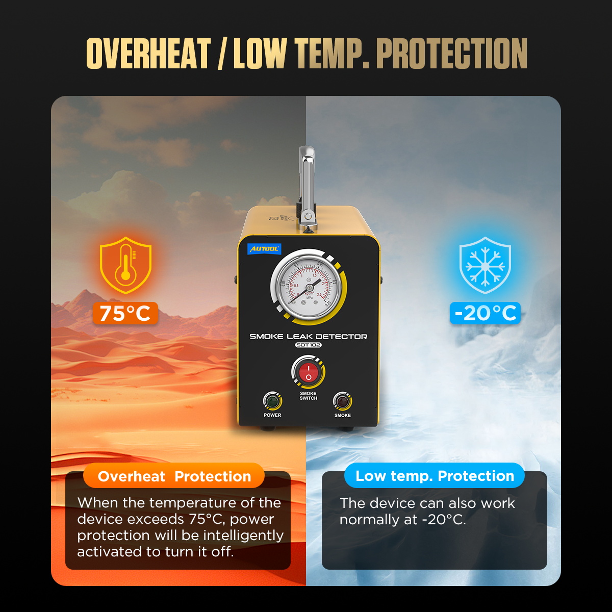 AUTOOL SDT102 Automotive Smoke - огляд і ціна Smoke Leak Detector