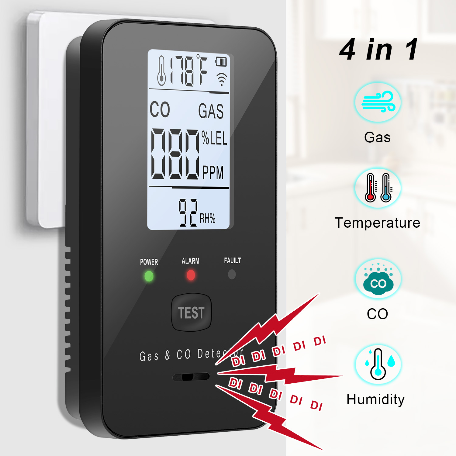 Natural Gas & Carbon Monoxide  - огляд і ціна Smoke Leak Detector