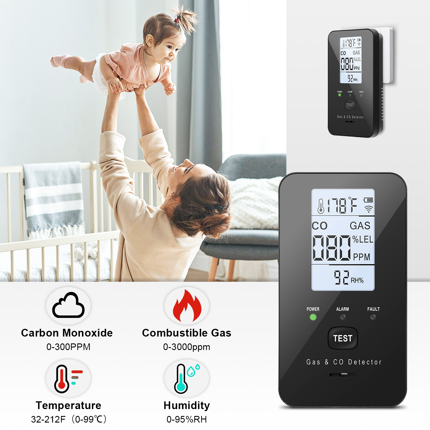 Natural Gas & Carbon Monoxide  - огляд і ціна Smoke Leak Detector